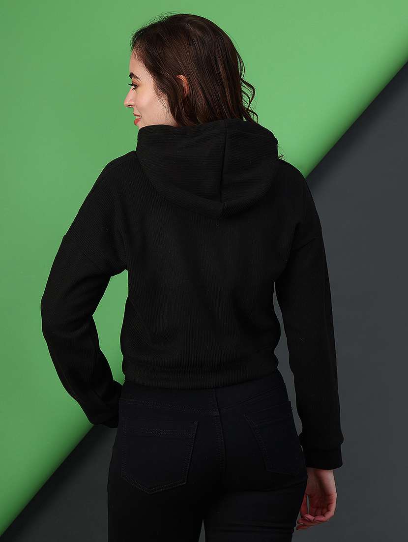 women printed long sleeve hooded sweatshirt - 22087602 -  Standard Image - 3