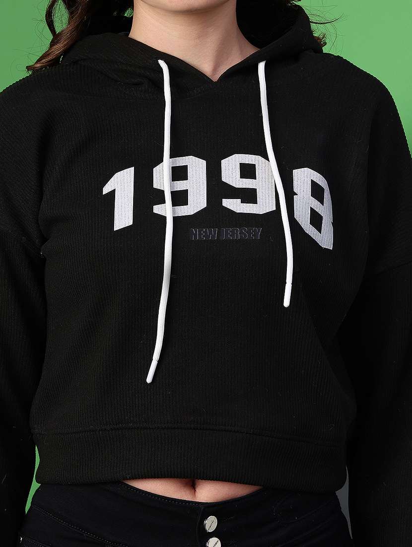 women printed long sleeve hooded sweatshirt - 22087602 -  Standard Image - 5