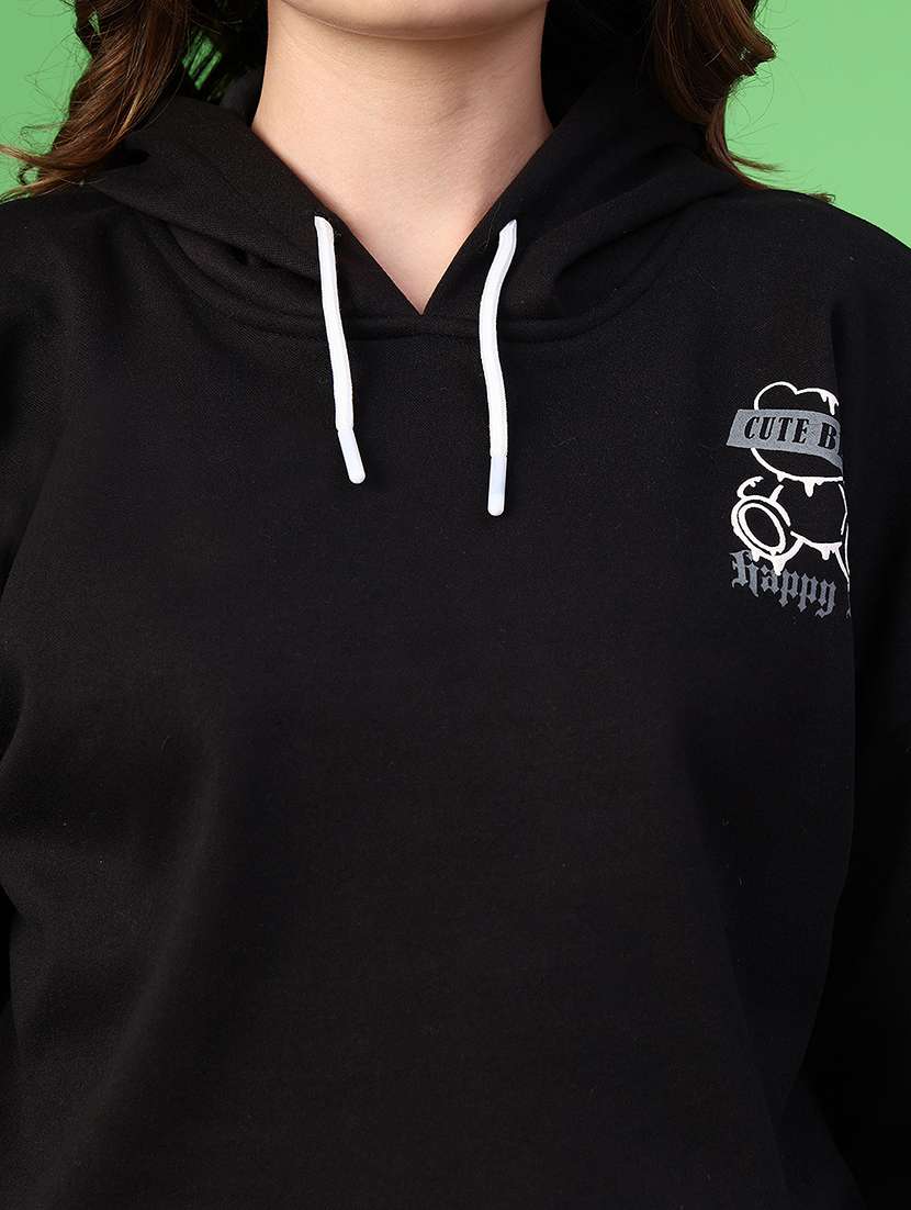 women printed long sleeve hooded sweatshirt - 22087883 -  Standard Image - 5