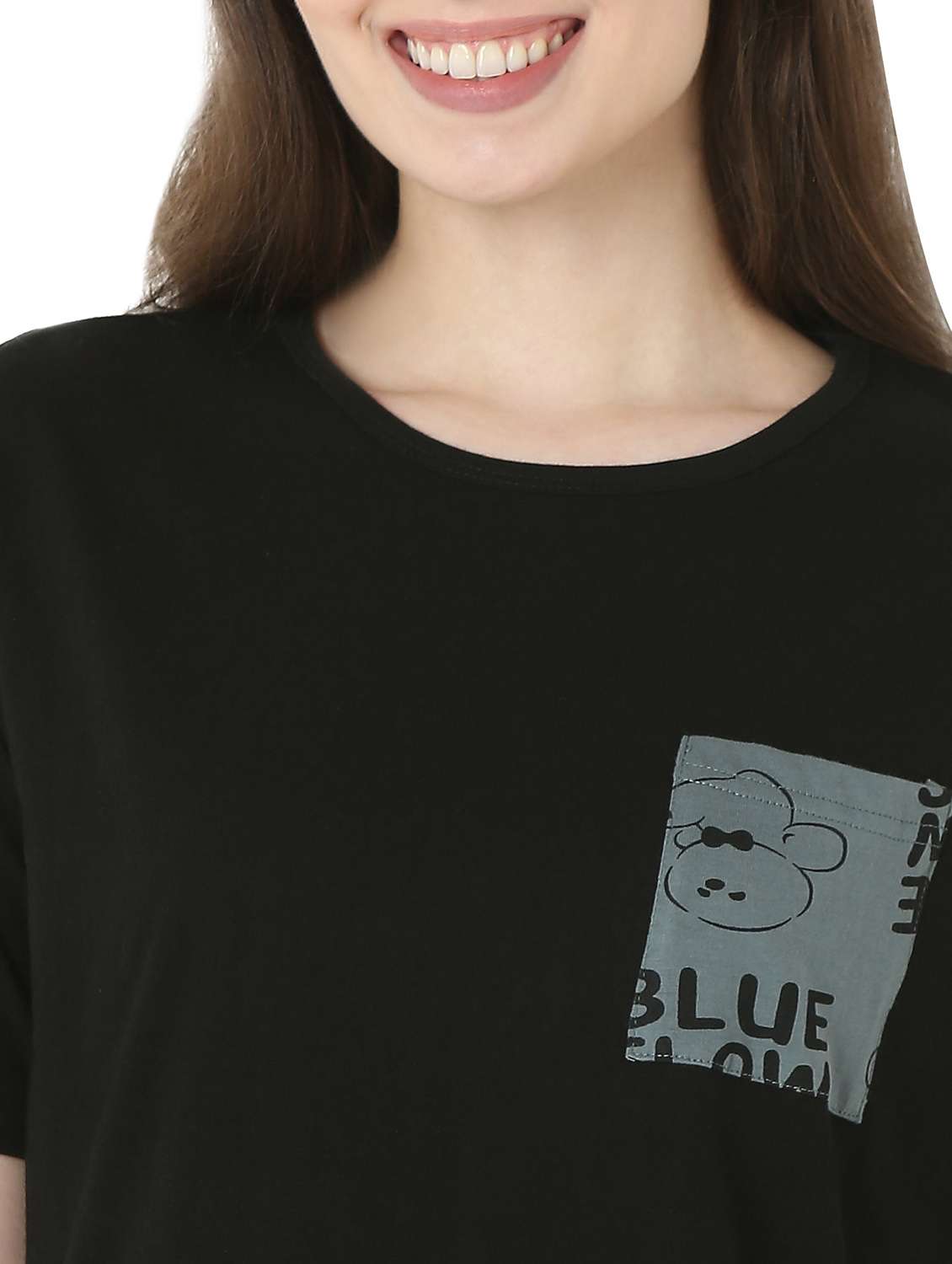 black cotton pyjama set nightwear - 22087926 -  Standard Image - 5