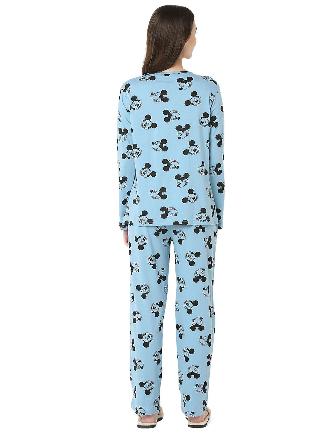 women printed long sleeve nightwear pyjama set - 22087932 - Standard Image - 3
