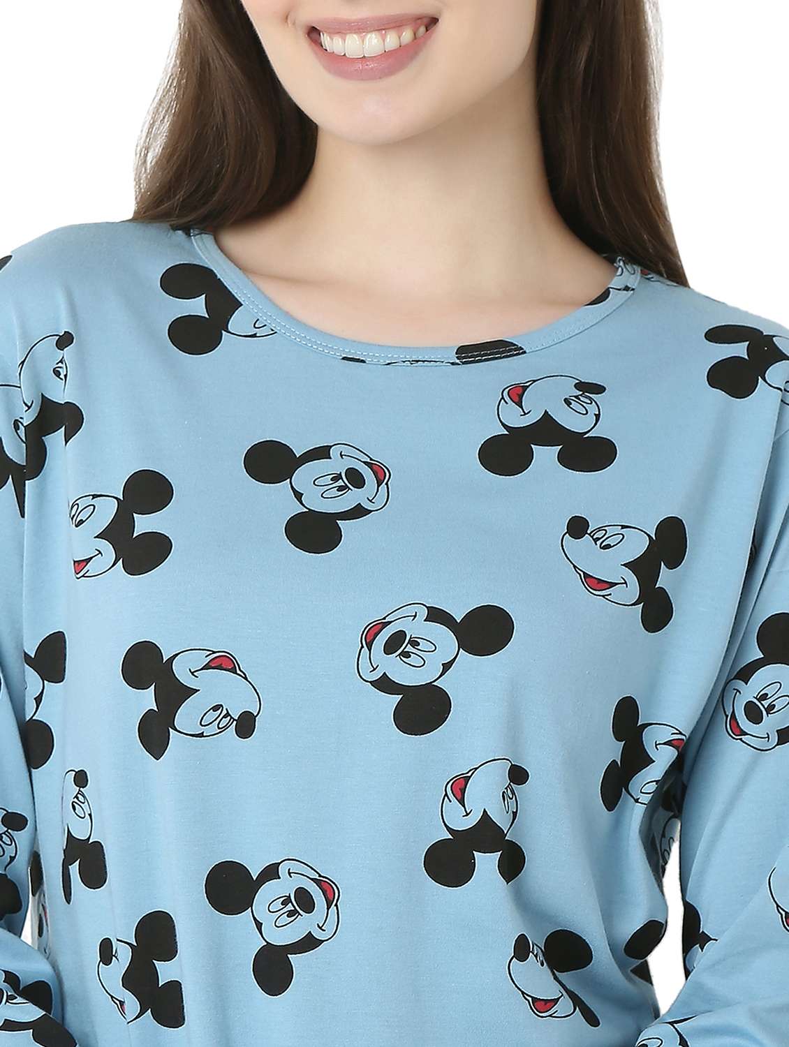women printed long sleeve nightwear pyjama set - 22087932 - Standard Image - 5