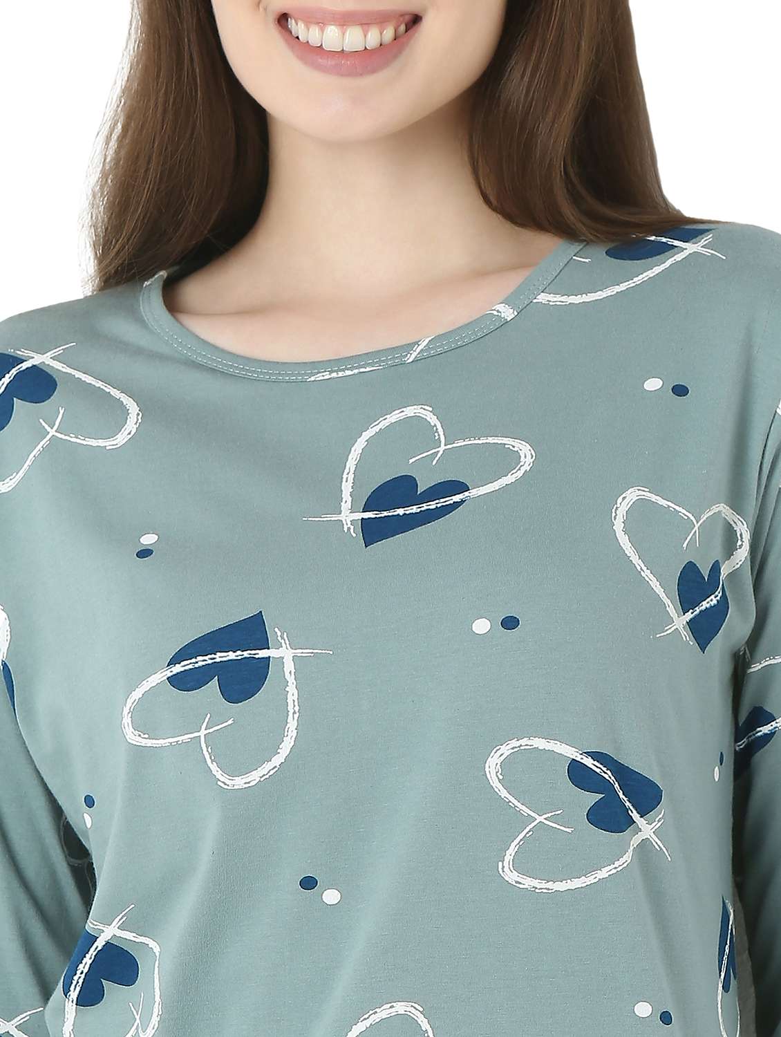 women printed long sleeve nightwear pyjama set - 22087934 -  Standard Image - 5