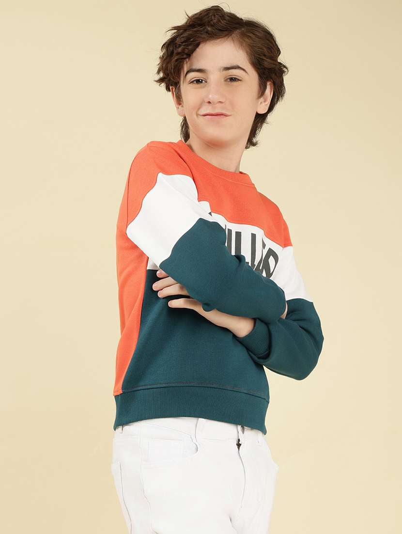 boys color block long sleeve sweatshirt - 22087959 -  Standard Image - 3