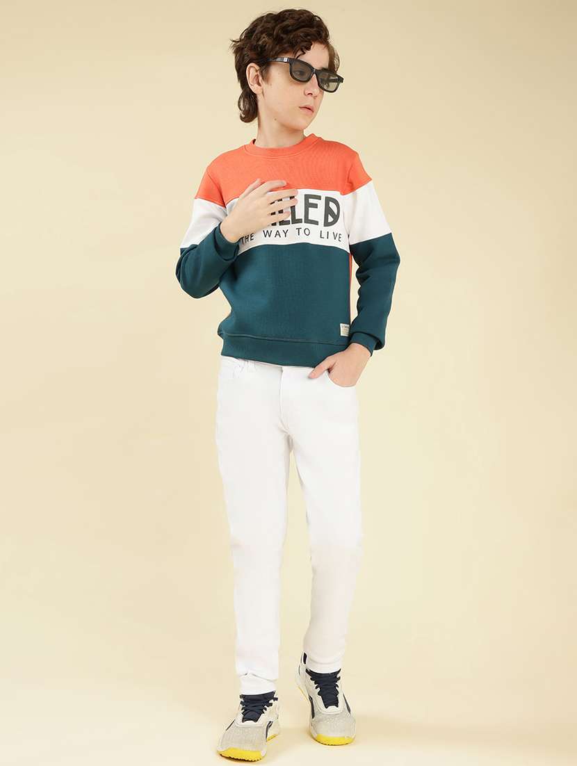boys color block long sleeve sweatshirt - 22087959 -  Standard Image - 5
