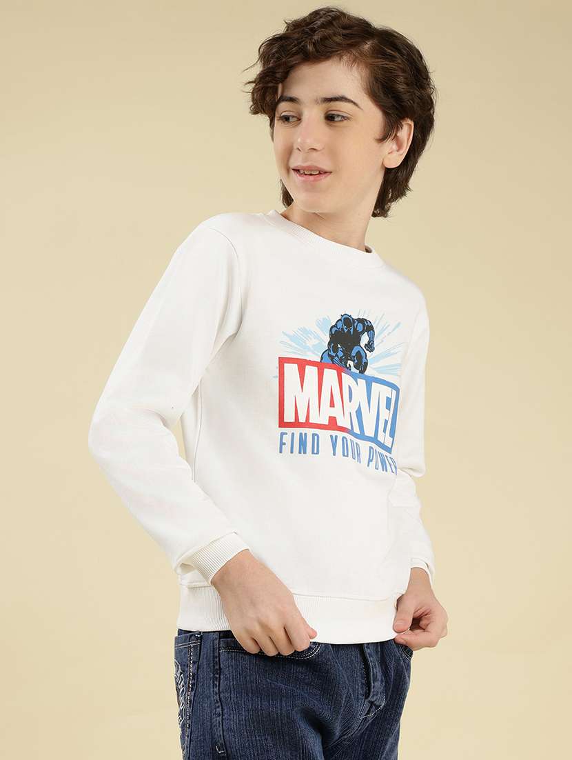 boys front print long sleeve sweatshirt - 22087963 - Standard Image - 3