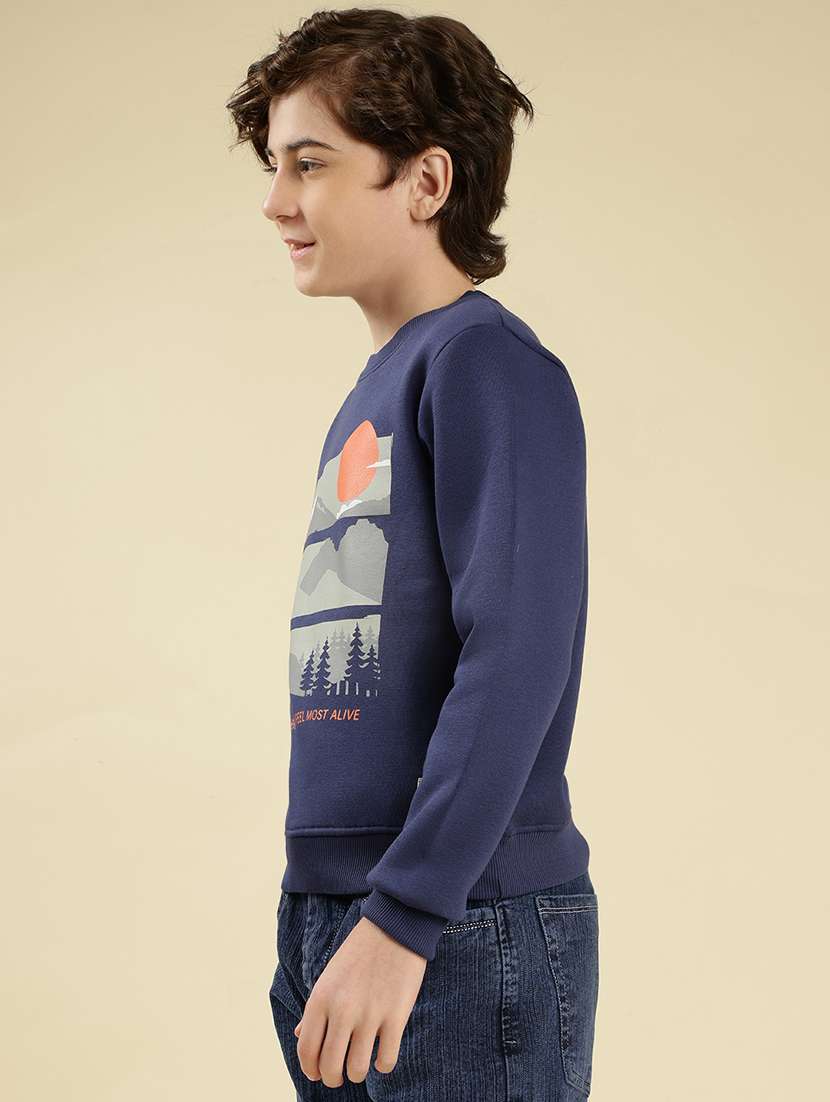 boys front print long sleeve sweatshirt - 22087965 -  Standard Image - 3