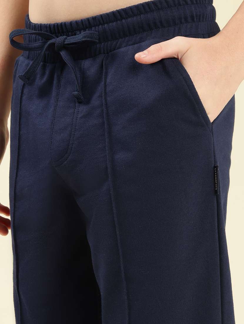 boys solid mid rise winterwear trackpant - 22087993 - Standard Image - 5