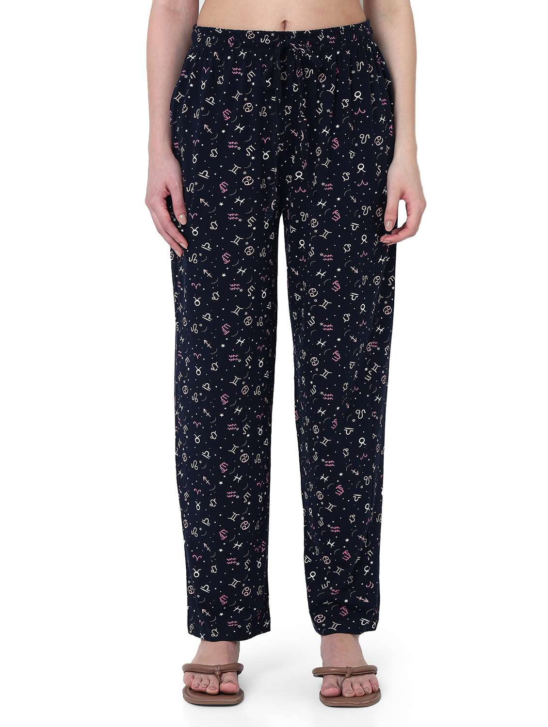 women printed mid rise pajama