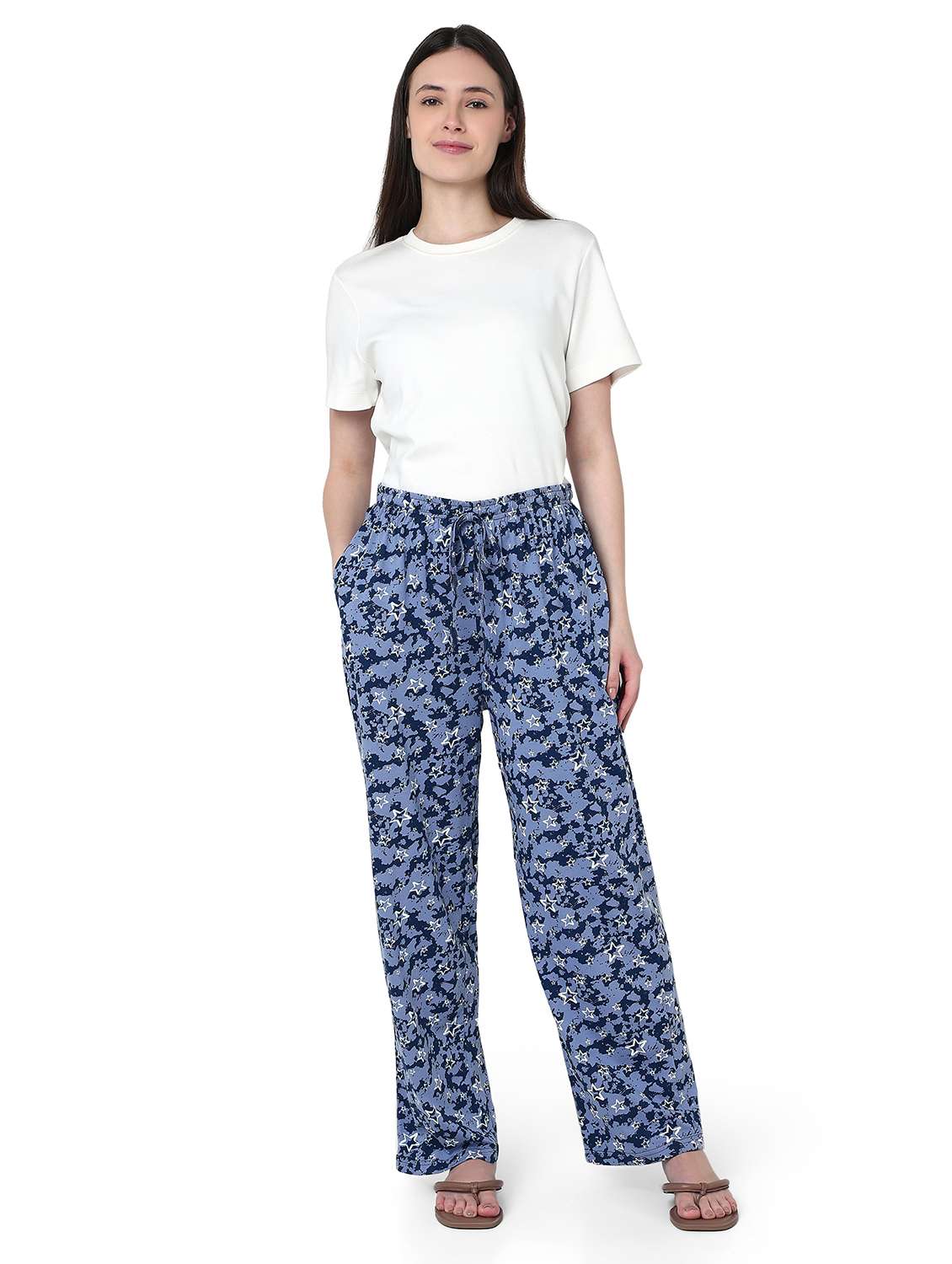 women printed mid rise pajama - 22088001 - Standard Image - 5