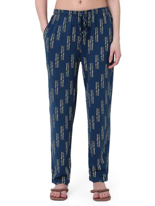 women printed mid rise pajama - 22088002 - Standard Image - 0