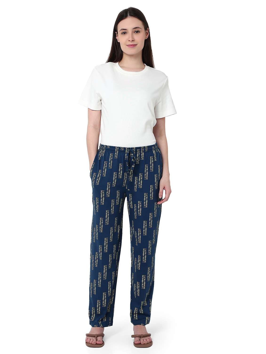 women printed mid rise pajama - 22088002 - Standard Image - 5