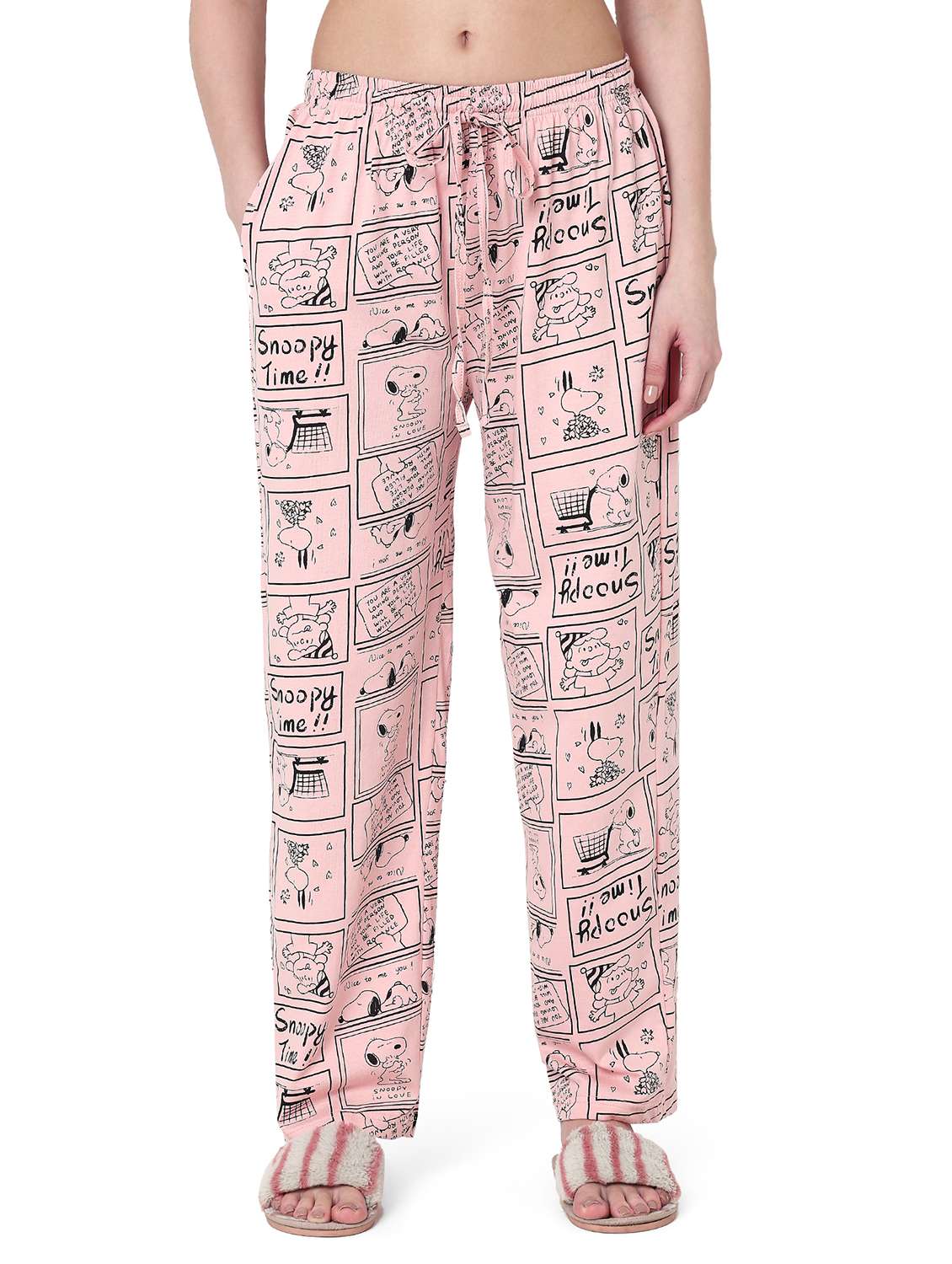 women printed mid rise pajama