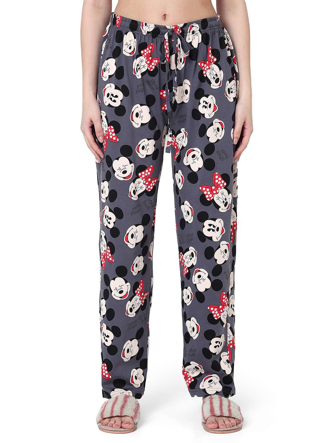 women printed mid rise pajama