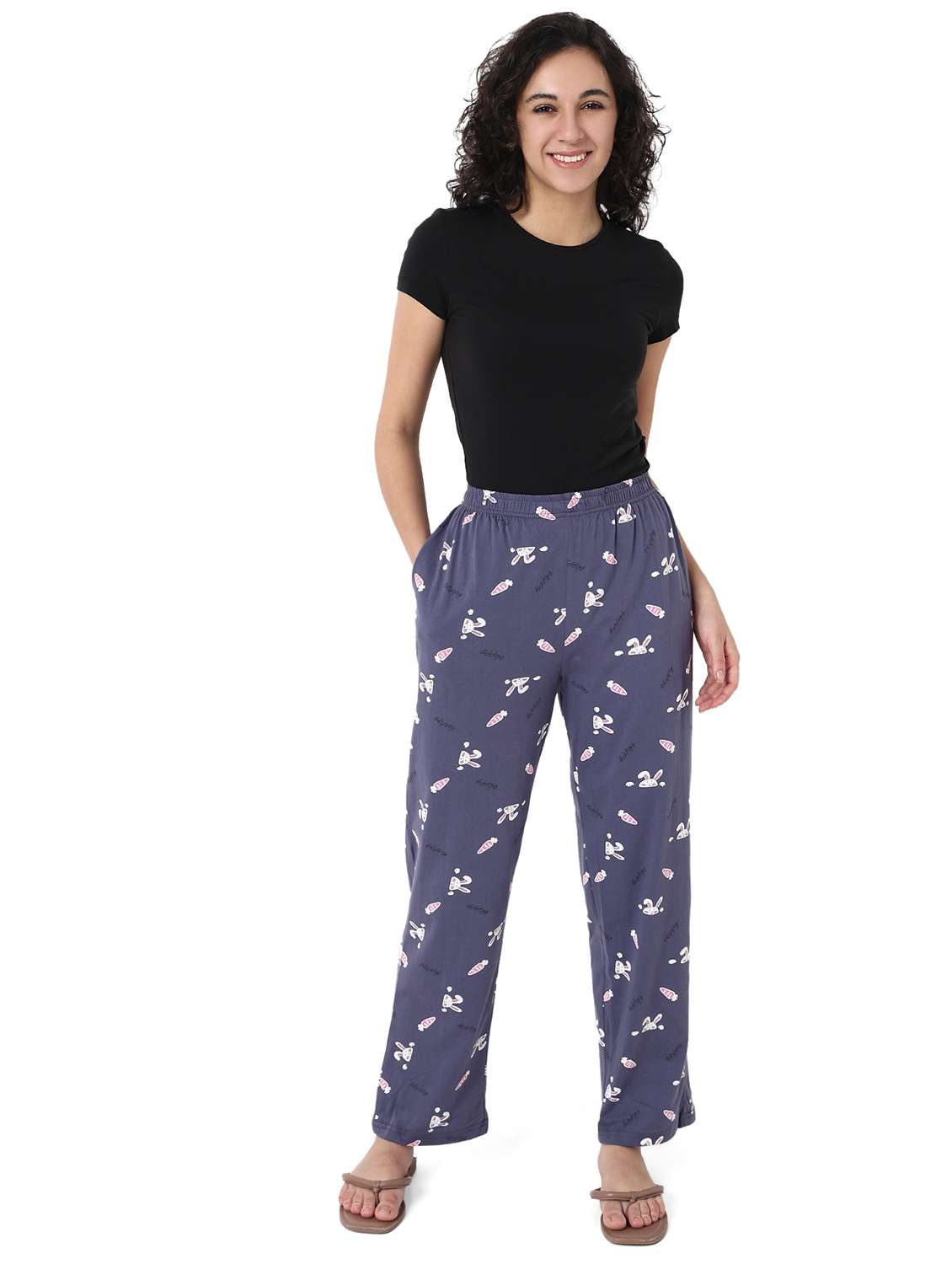 women printed mid rise pajama - 22088006 -  Standard Image - 5