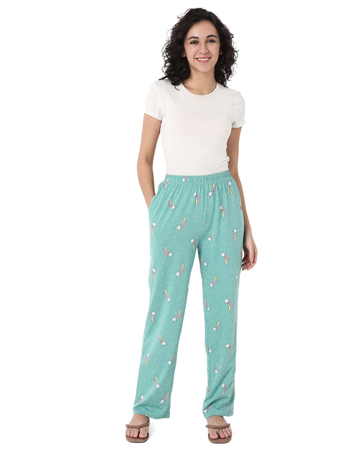 women printed mid rise pajama - 22088008 - Standard Image - 5