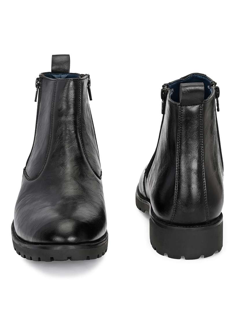 men black slip on boot - 22088014 - Standard Image - 3