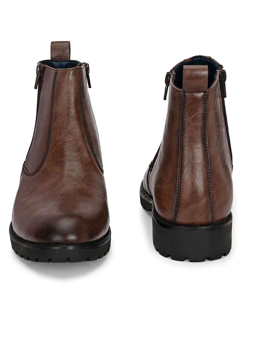 men brown slip on boot - 22088015 - Standard Image - 3