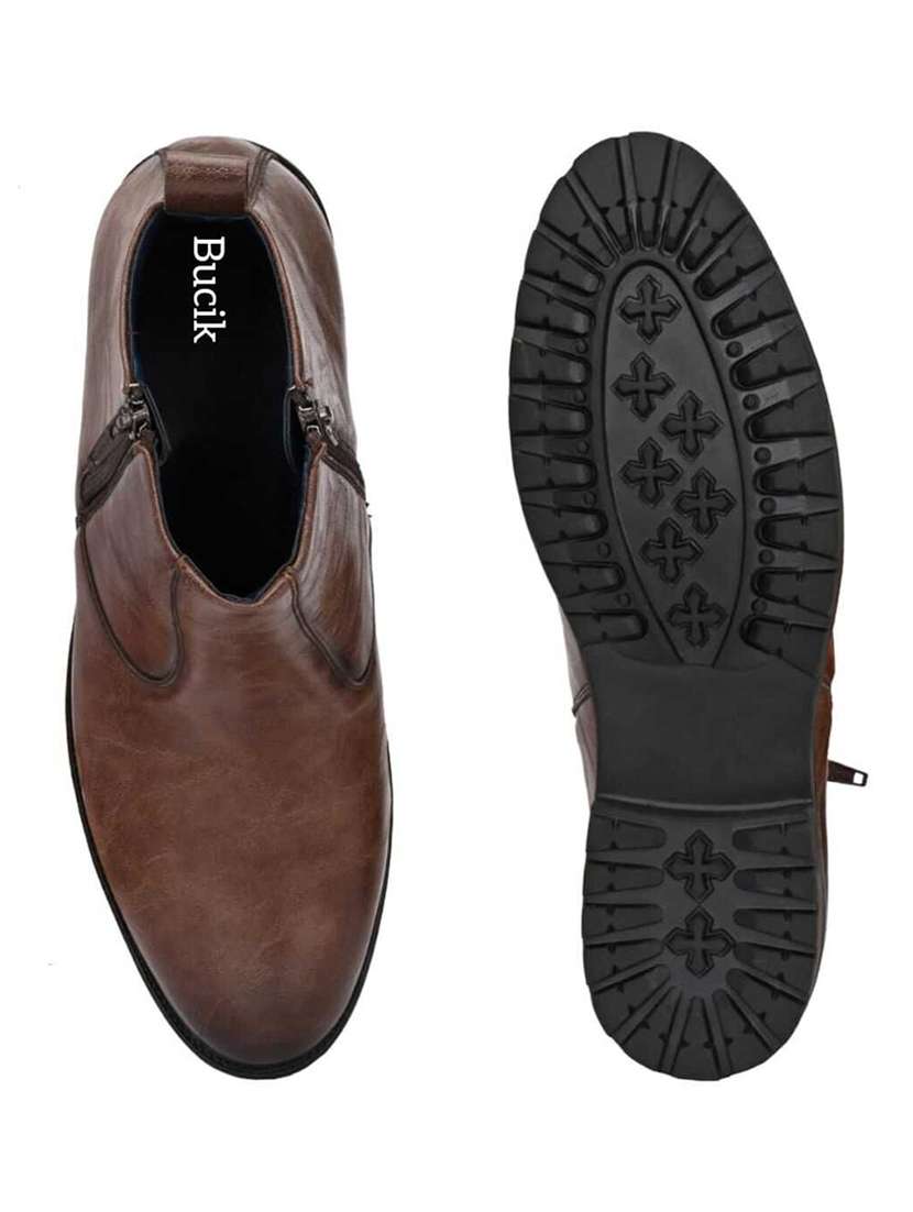 men brown slip on boot - 22088015 - Standard Image - 5