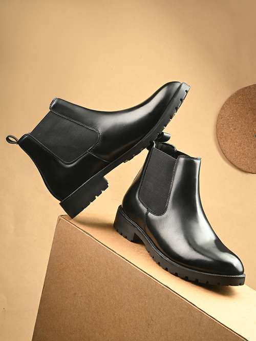 men black slip on boot - 22088016 -  Standard Image - 0