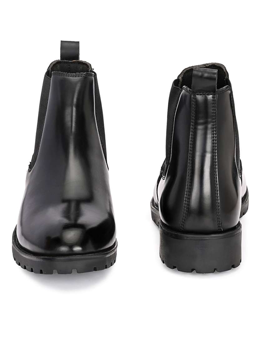 men black slip on boot - 22088016 -  Standard Image - 3