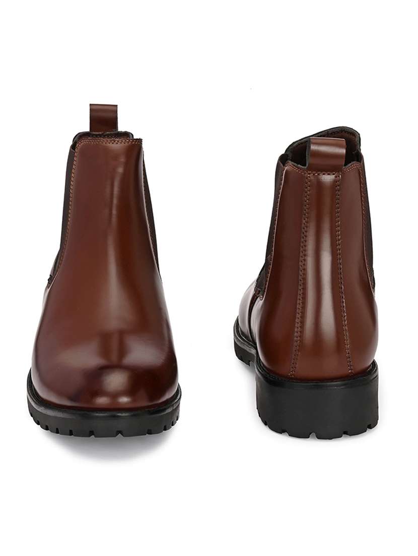 men brown slip on boot - 22088017 -  Standard Image - 3