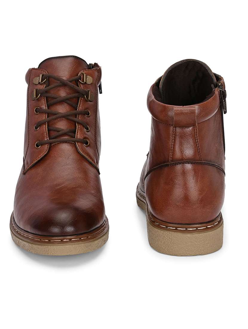 men brown lace up boot - 22088019 - Standard Image - 3