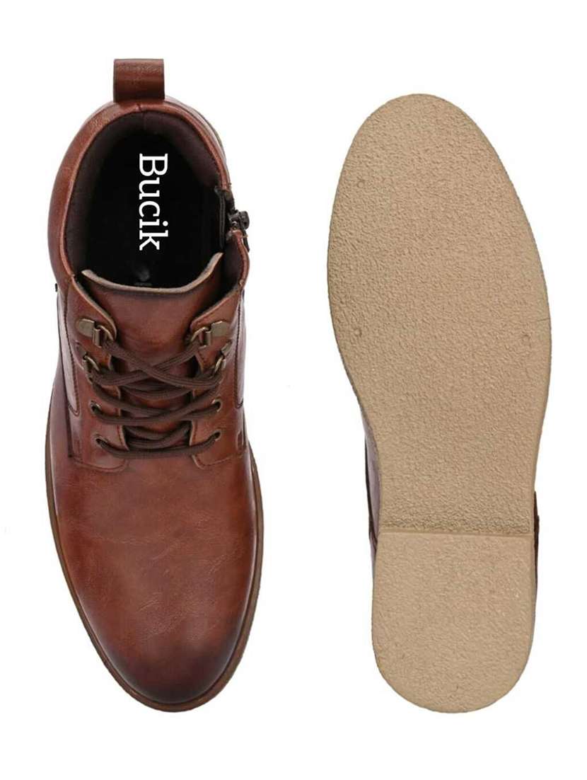 men brown lace up boot - 22088019 - Standard Image - 5