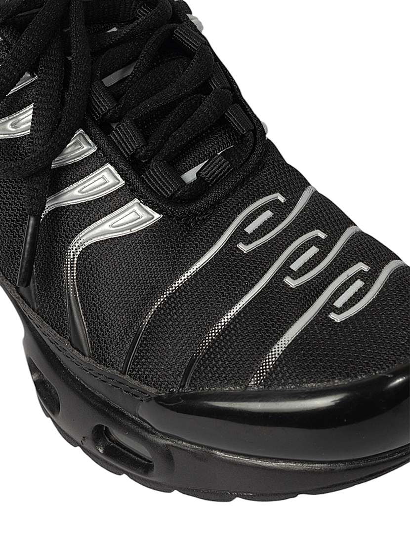 kids black solid lace up sneaker - 22088033 -  Standard Image - 5