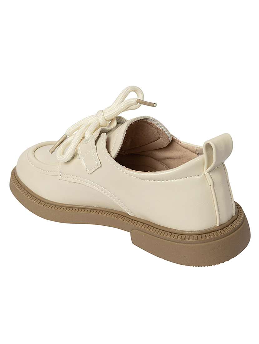 boys beige solid lace up shoes - 22088036 - Standard Image - 3