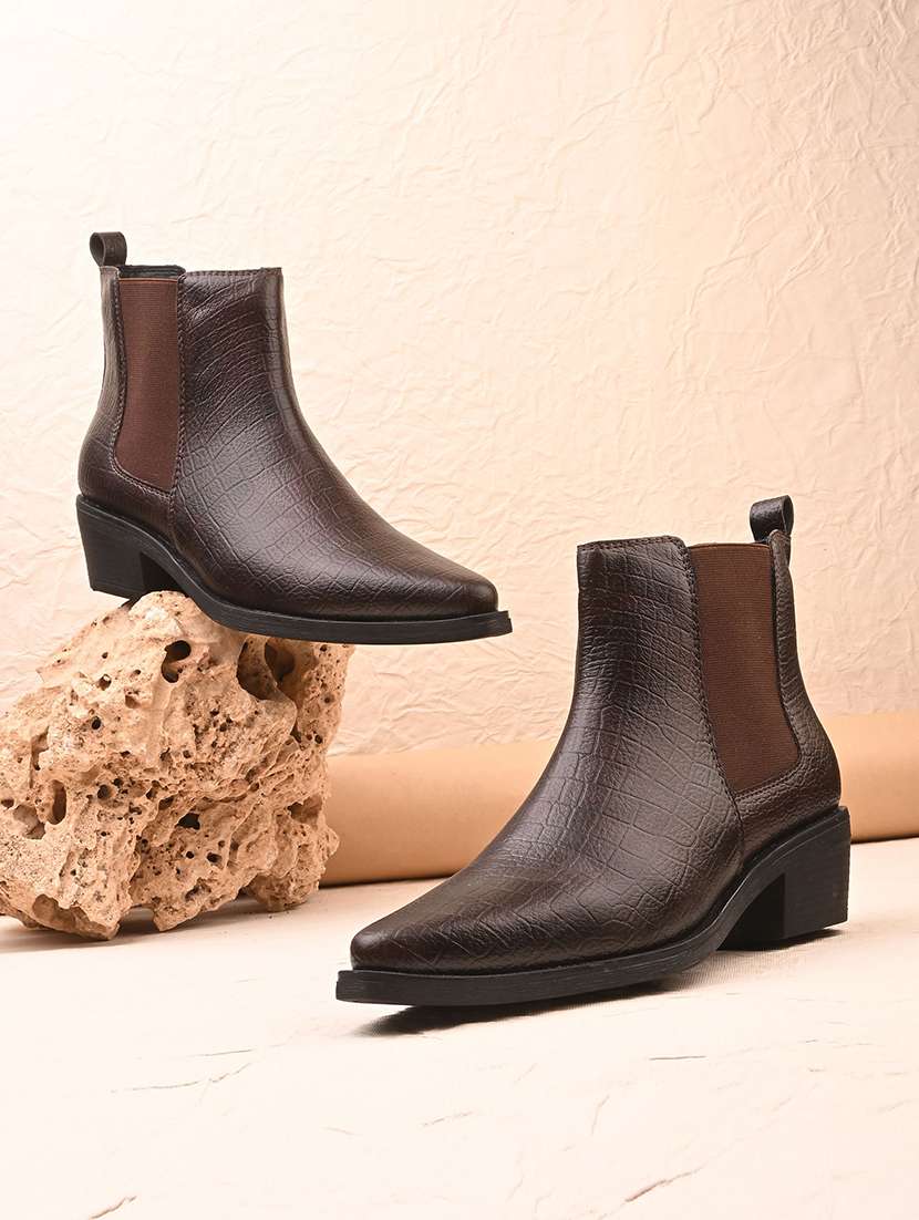 women textured slip on ankle boot - 22088043 - Zoom Image - 0