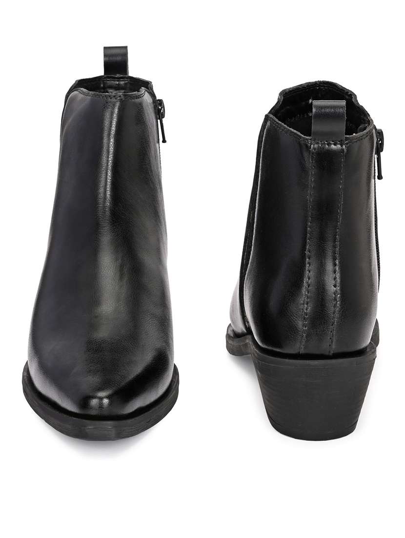 women solid slip on ankle boot - 22088045 - Standard Image - 3