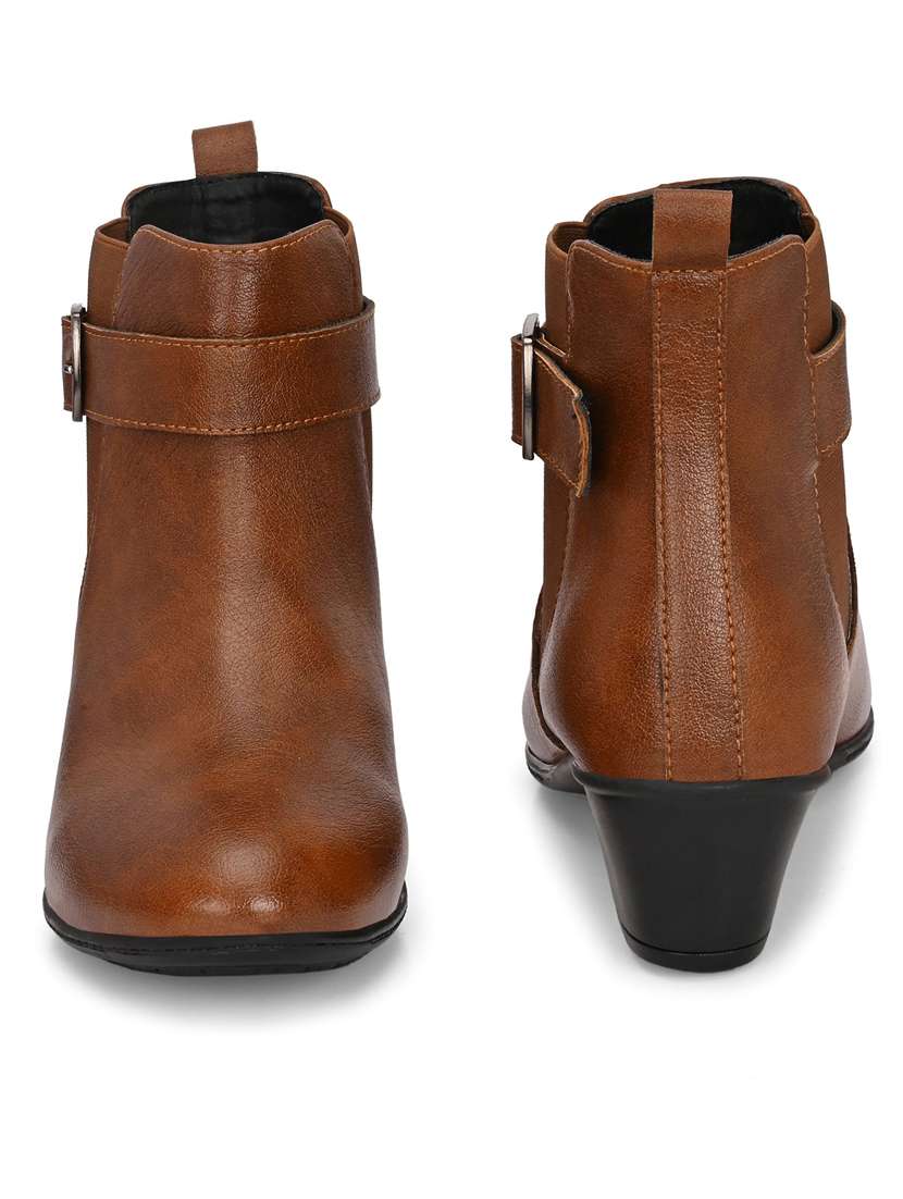 women solid slip on ankle boot - 22088047 - Standard Image - 3