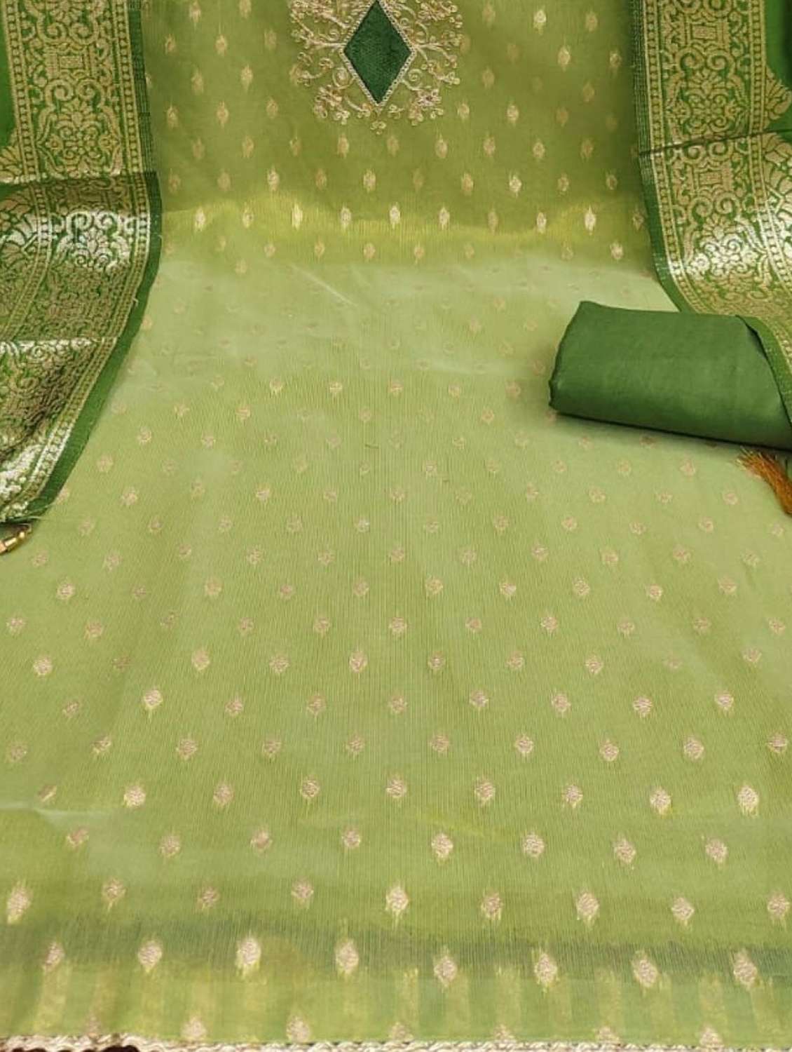 women self design embroidered unstitched suit set - 22088050 -  Standard Image - 3