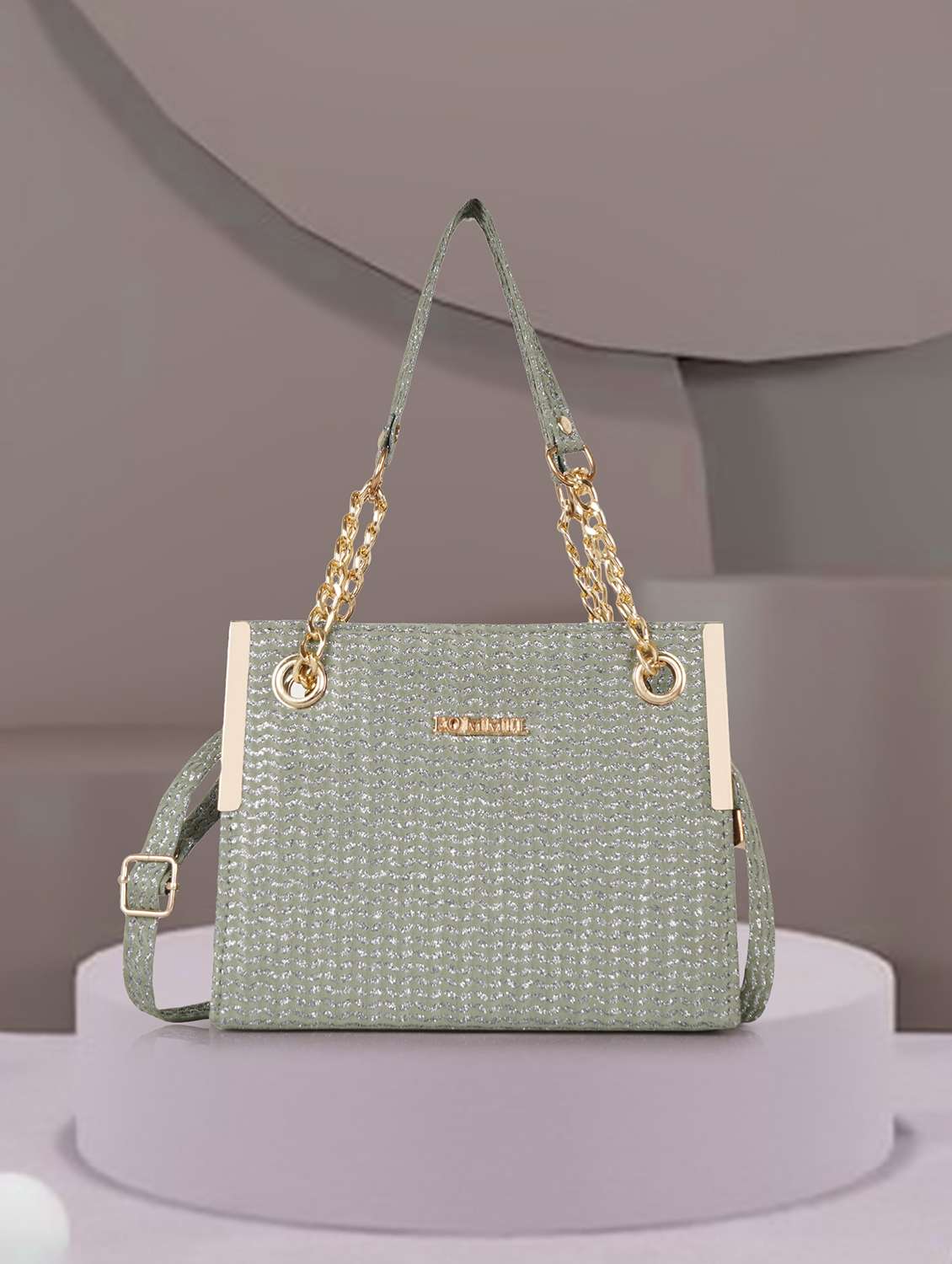 women's weave textured handbag green - 22088056 - Zoom Image - 0