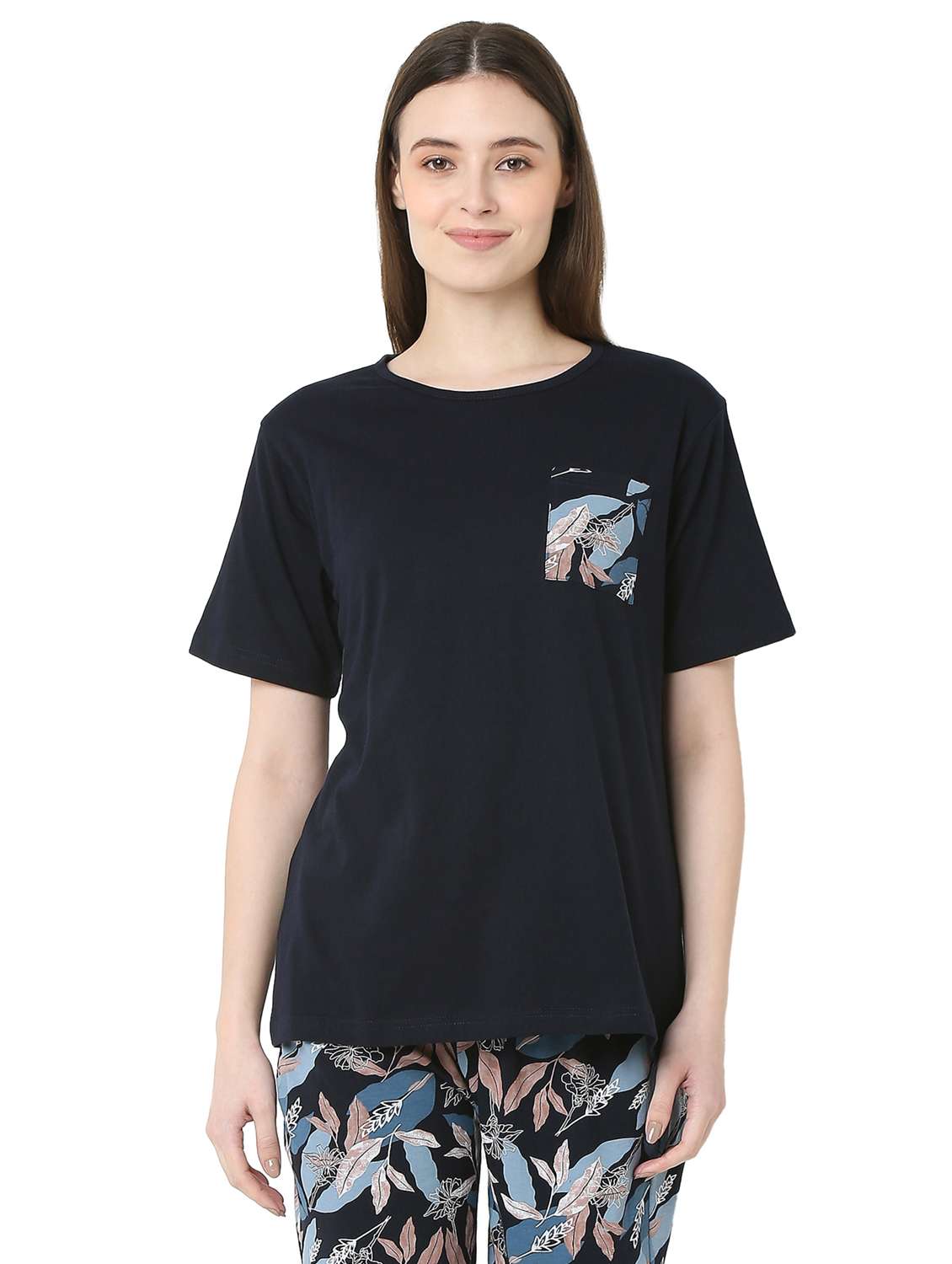 women solid short sleeve regular fit t-shirt