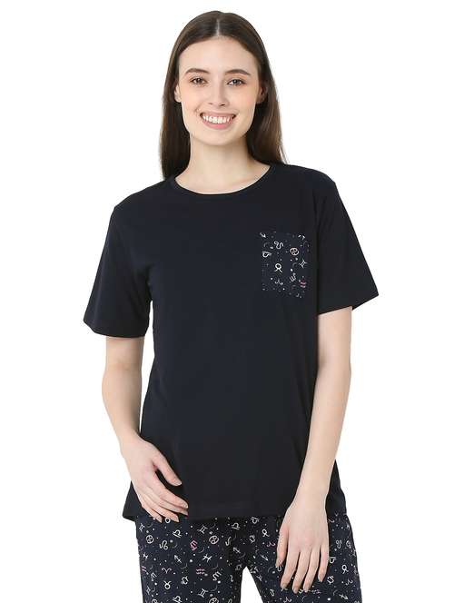 women solid short sleeve regular fit t-shirt - 22088061 - Standard Image - 0