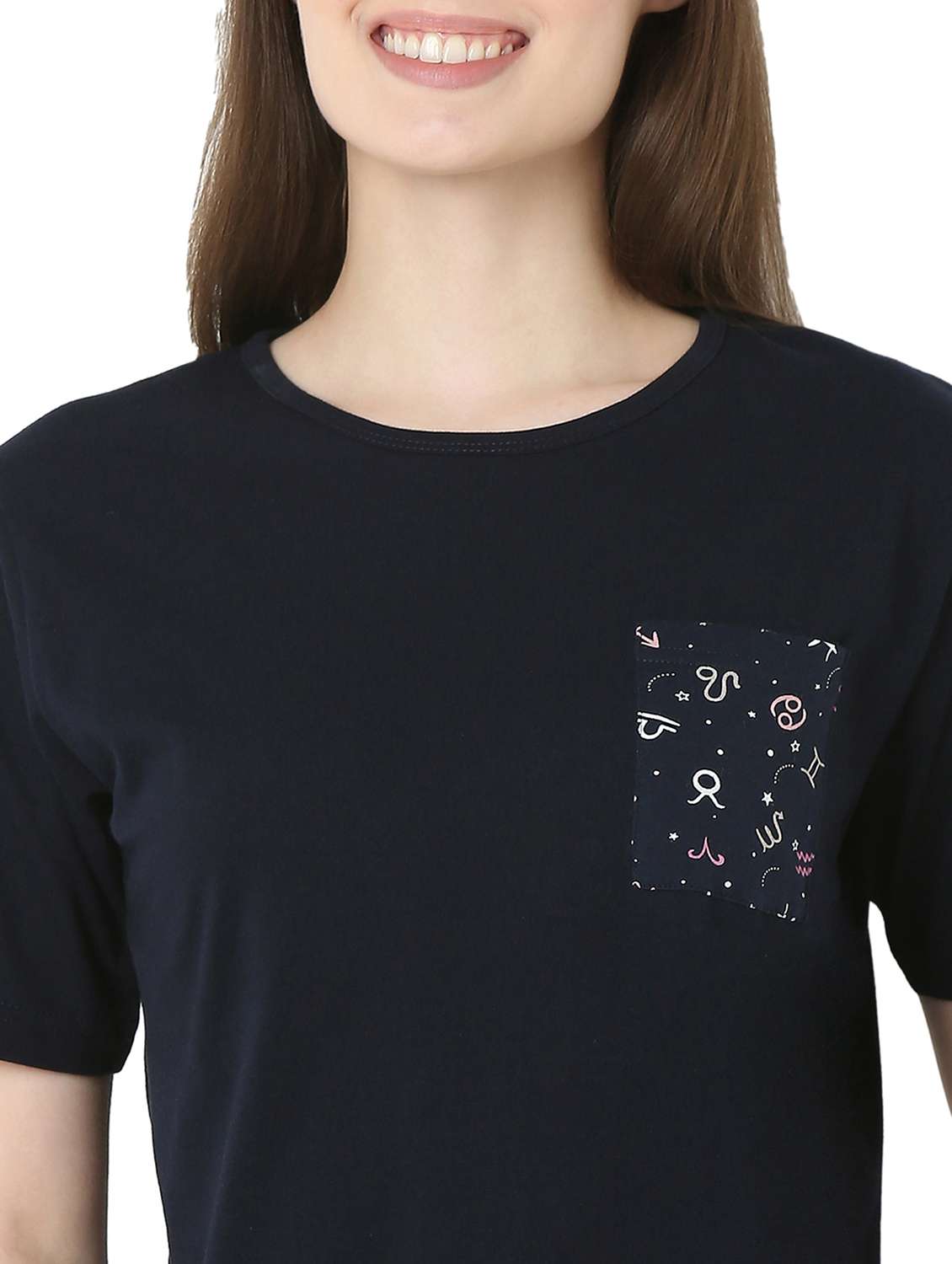 women solid short sleeve regular fit t-shirt - 22088061 - Standard Image - 5