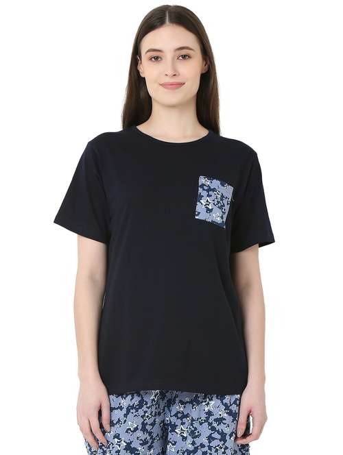 women solid short sleeve regular fit t-shirt - 22088063 - Standard Image - 0
