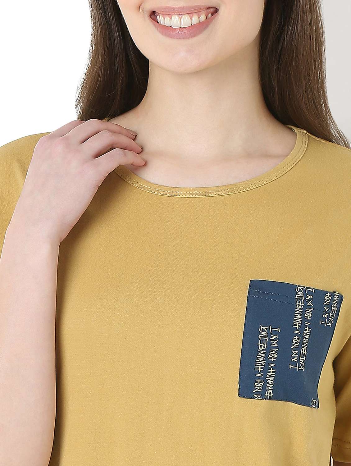 women solid short sleeve regular fit t-shirt - 22088064 - Standard Image - 5