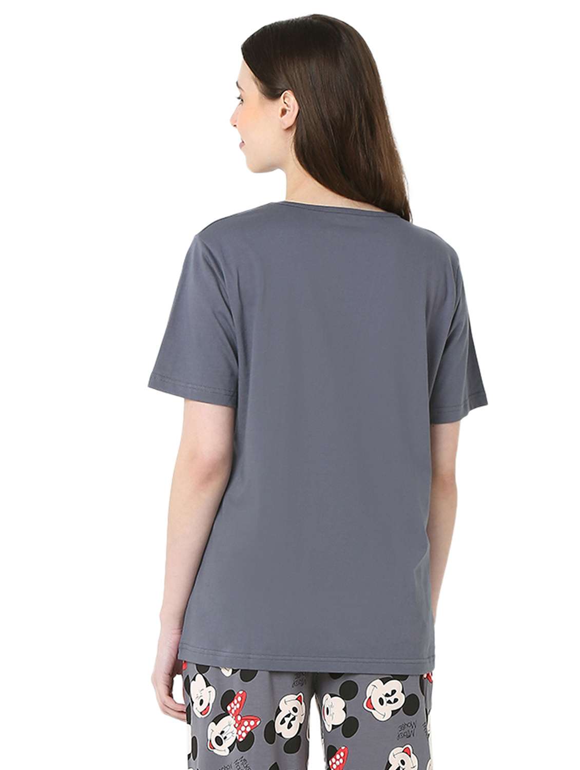 women solid short sleeve regular fit t-shirt - 22088067 - Standard Image - 3