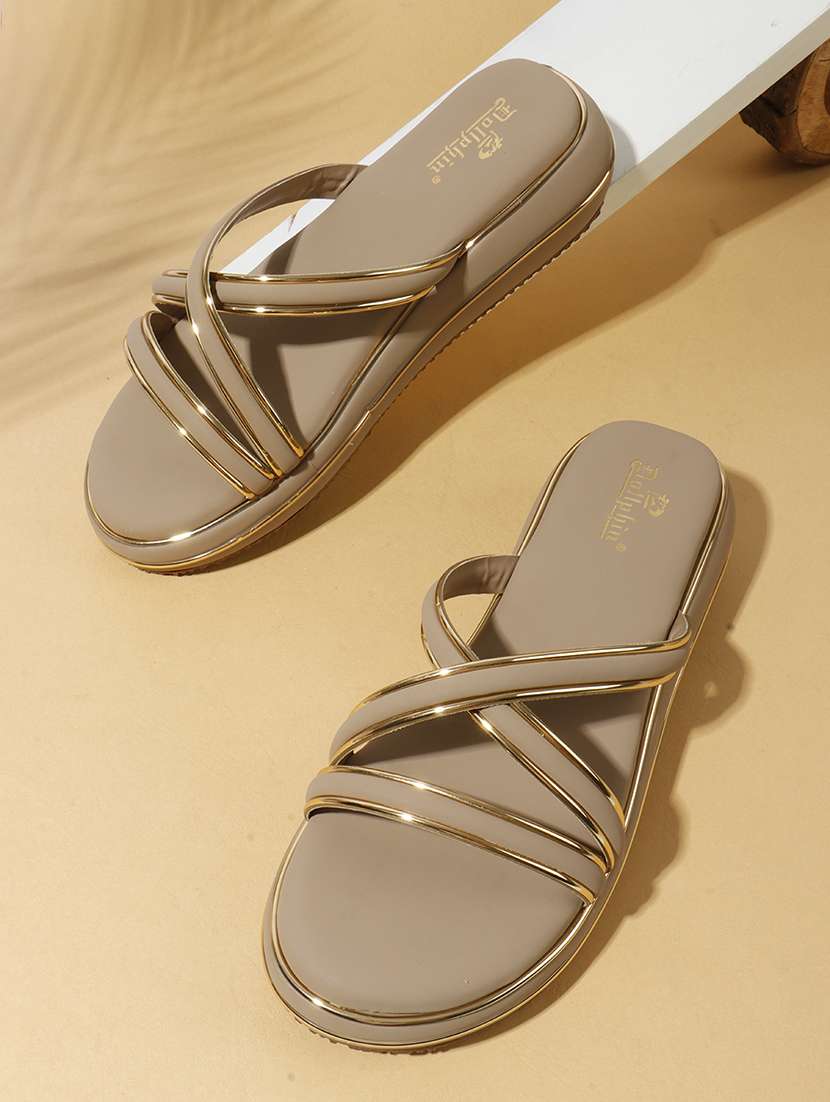women black slip on flat sandal - 22088069 -  Zoom Image - 0