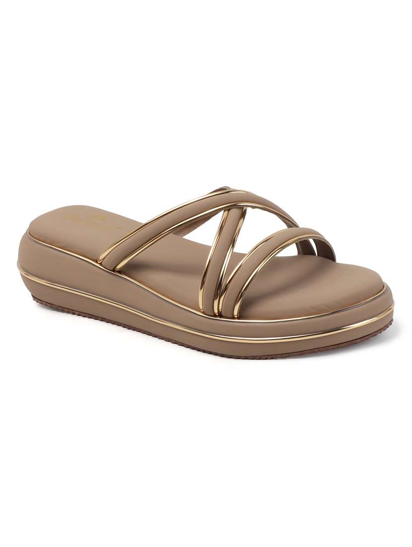 women black slip on flat sandal - 22088069 - Standard Image - 3