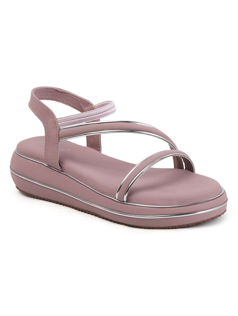women solid ankle strap flat sandal - 22088076 - Standard Image - 3