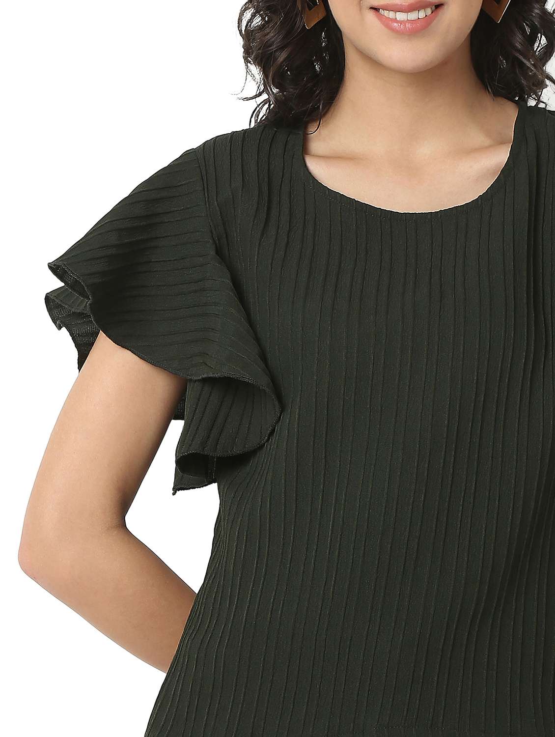 women solid top and trouser co-ord set - 22088094 - Standard Image - 5