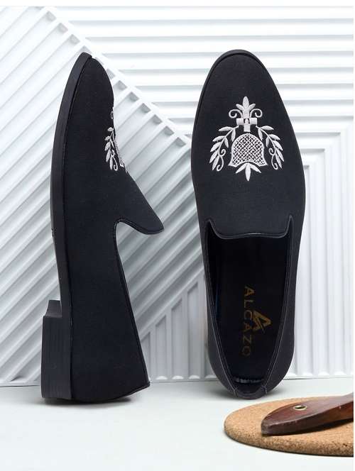 men black slip on moccasin - 22088103 - Standard Image - 0