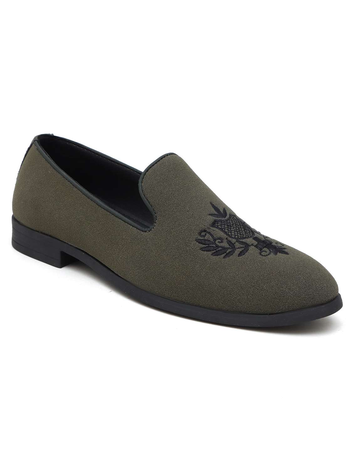 men olive slip on moccasin - 22088105 - Standard Image - 3