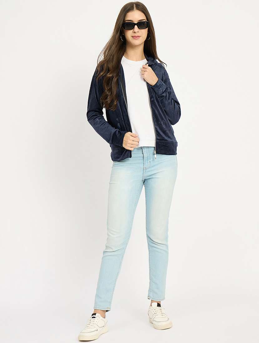 women solid long sleeve hooded sweatshirt - 22088135 -  Standard Image - 5