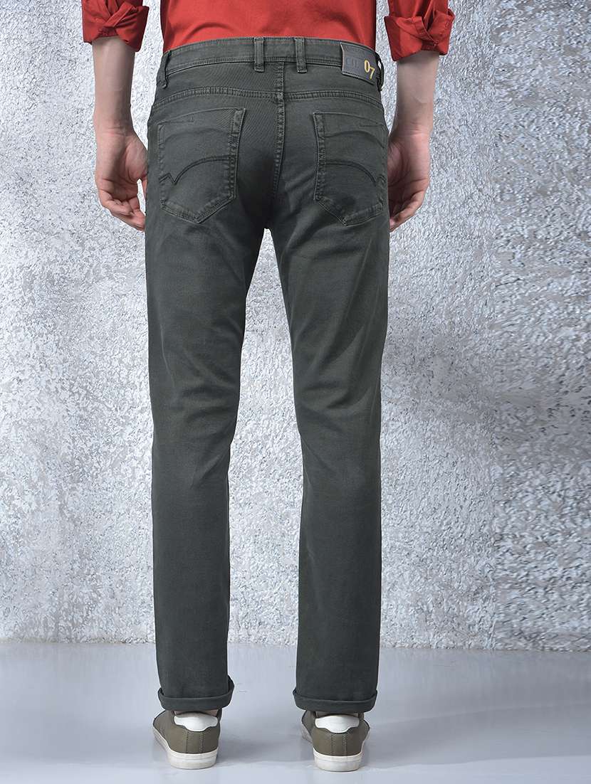 men plain low rise full length slim fit jeans - 22088161 - Standard Image - 3