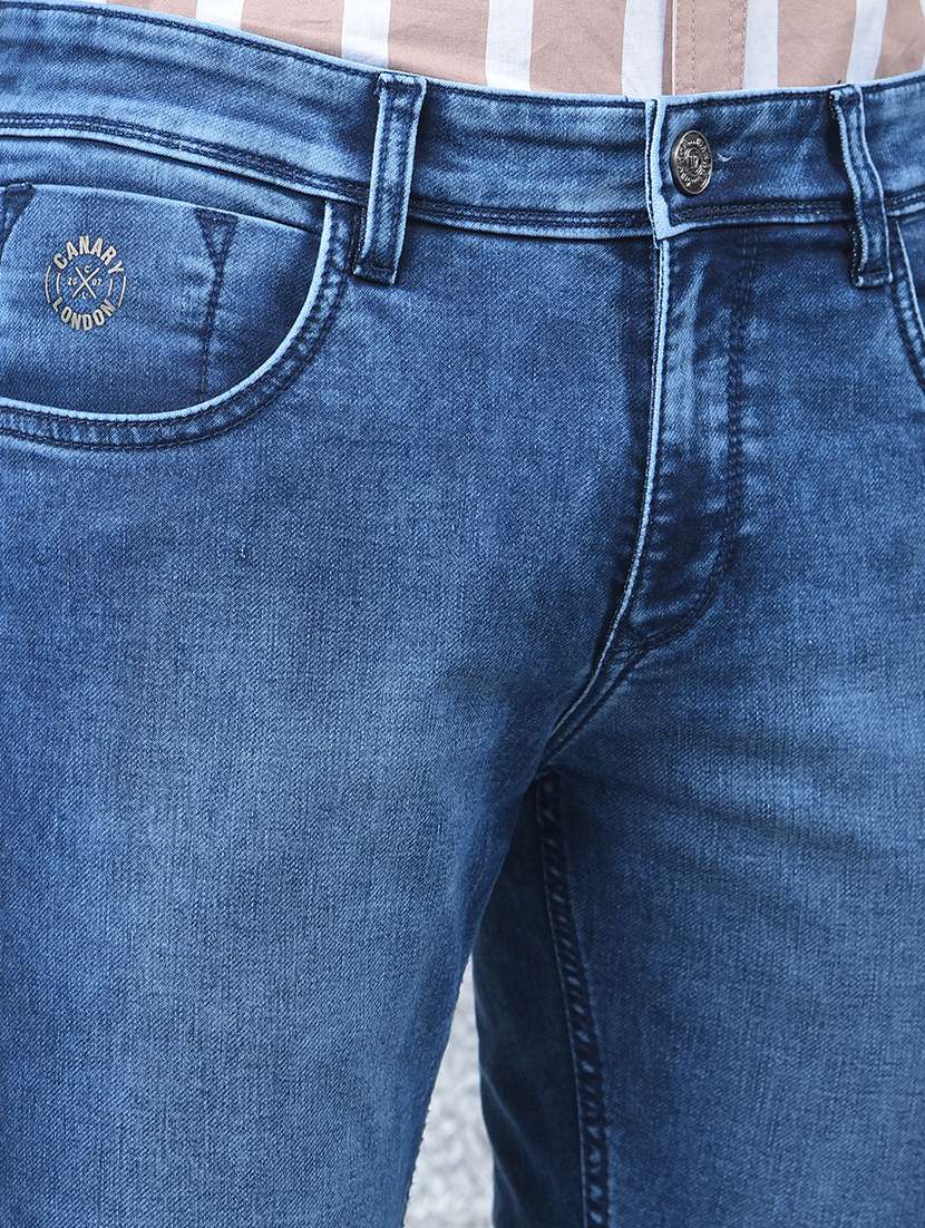men washed low rise full length slim fit jeans - 22088162 - Standard Image - 5